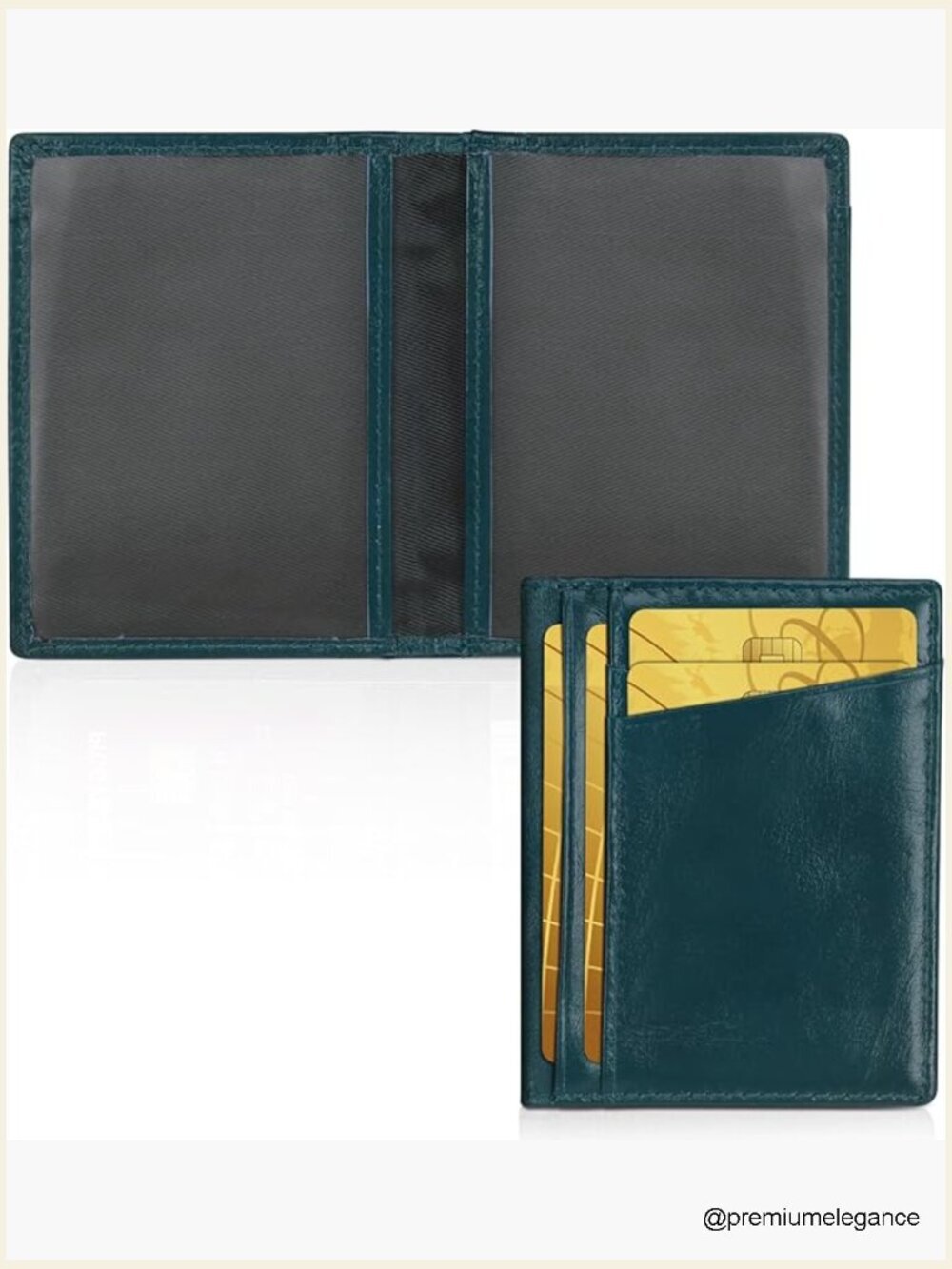 Slim Minimalist RFID Blocking Wallet with 8 Card Slots